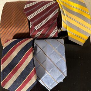 Michael Kors Bundle Tie Lot Geoffrey Beene Lands End Business Ties Preppy Stripe